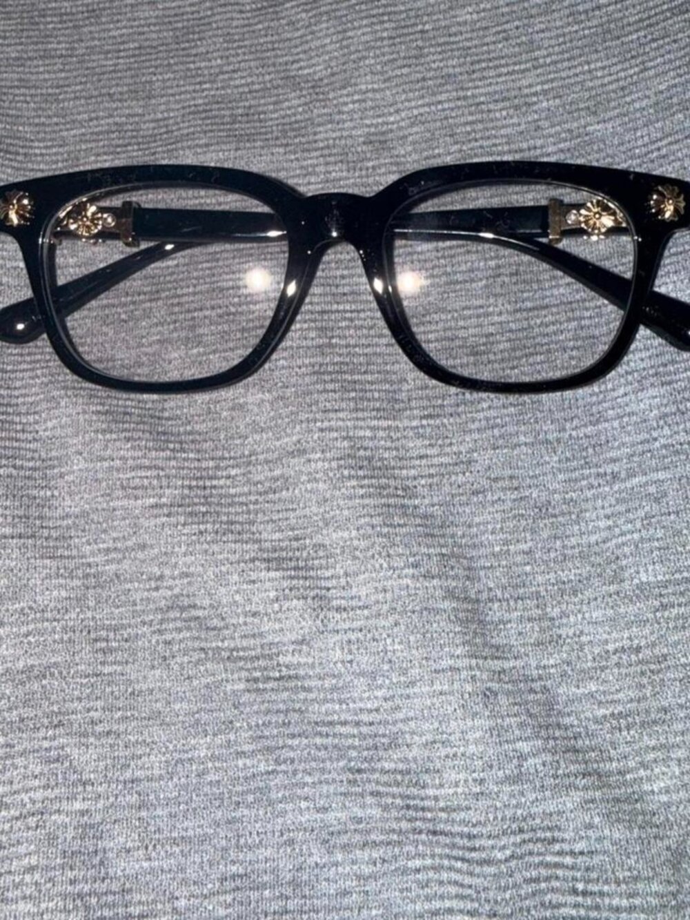 Women's Black and Gold Sunglasses